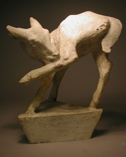 Preliminary Work for young Deer on a triangular Plinth, Tønder and Randers