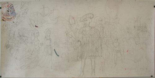 Preliminary Work for The Tapistries of Queen Margrethe II at Christiansborg Castle. The Reformation