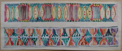 Preliminary work for Decoration, carpet, tulip motive