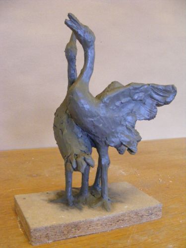 Preliminary Work for Sculpture, Dancing Cranes, Tranehaven, Charlottenlund