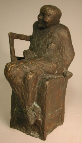 Preliminary work for sculpture, Amalie on chair, Soroe