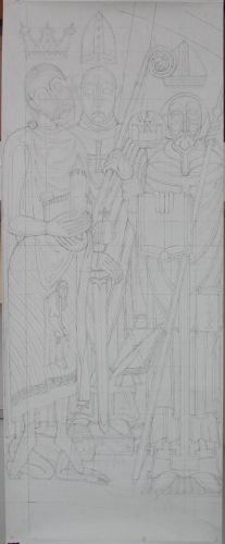 Preliminary Work for The Tapistries of Queen Margrethe II at Christiansborg Castle. Early Middle Ages