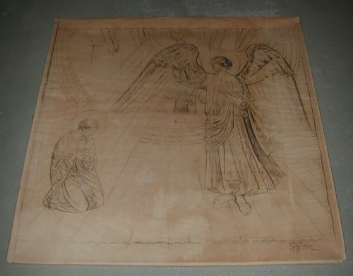 Preliminary work for ceiling painting, Viborg Cathedral