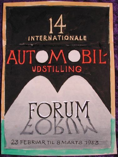 Forarbejde til plakat, Internationale Automobiludstilling