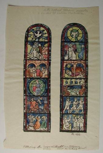 Preliminary Work for Stained Glass Windows, Dalum Church, Odense