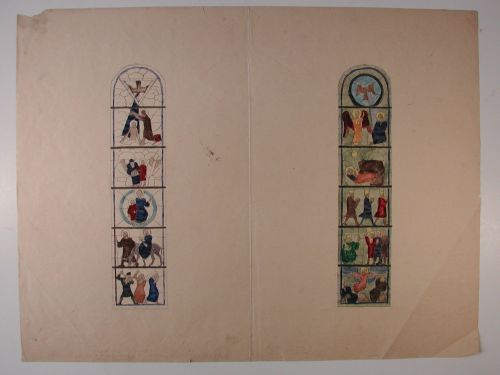 Preliminary Work for Stained Glass Windows, Dalum Church, Odense