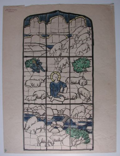 Preliminary Work for Stained Glass Windows, St. Magleby church, Dragoer