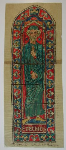 Preliminary Work for Choir Window, Bourges Cathedral, France