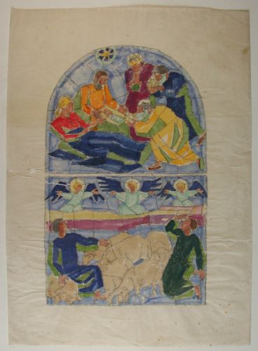 Preliminary Work for Stained Glass Windows, Oedis Church, Vamdrup