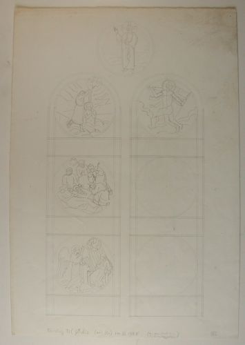 Preliminary Work for Stained Glass Windows, Oedis Church, Vamdrup