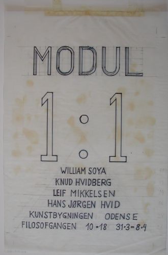 Preliminary Work for Exhibition Poster, Kunstudstillingsbygningen, Filosofgangen, Odense