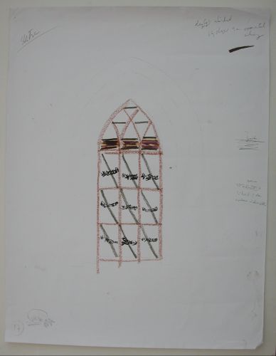 Preliminary Work for Stained-Glass Painting, Frejlev Church