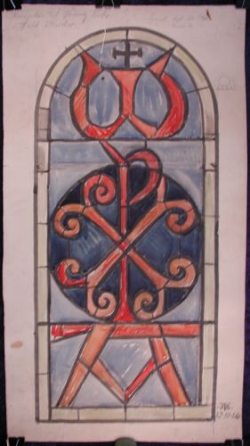 Preliminary Work for Stained Glass, Oerding Church, Oester Assels