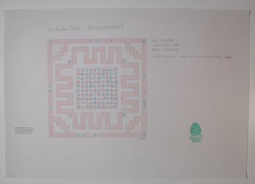 Preliminary work for installation, Labyrinths, various schools, Køge