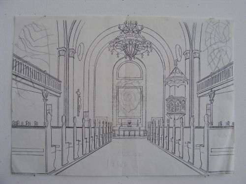 Preliminary Work for Decoration, Sct. Markus Church, Frederiksberg