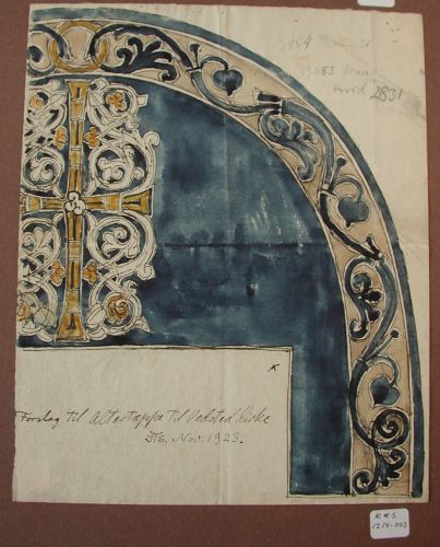 Preliminary Work for Altar Cloth, Vedsted Church