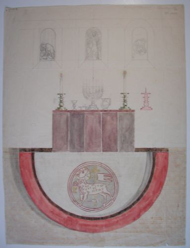 Preliminary Work for Stained Glass Windows, Genner Church, Genner