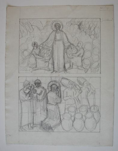 Preliminary Work for Stained Glass, Varberg Church, Sweden
