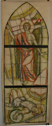 Preliminary Work for Stained Glass Window, Jersie Church, Solroed Strand