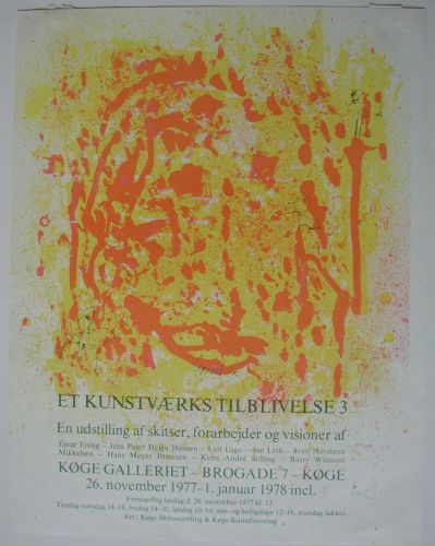 Plakat, Et kunstværks tilblivelse 3, Køge Galleri
