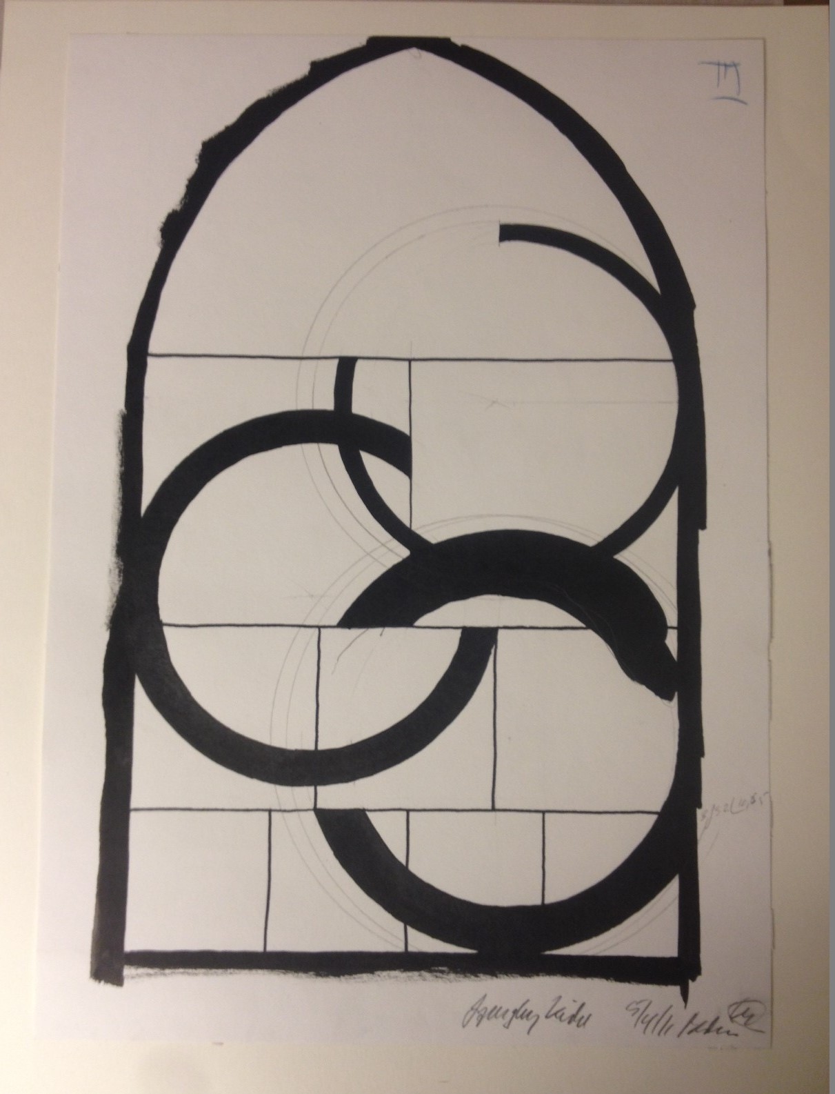 Preliminary Work for Glass Painting, Lyngby Church